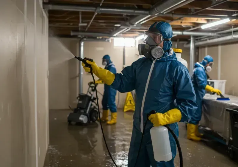 Basement Sanitization and Antimicrobial Treatment process in Ellettsville, IN