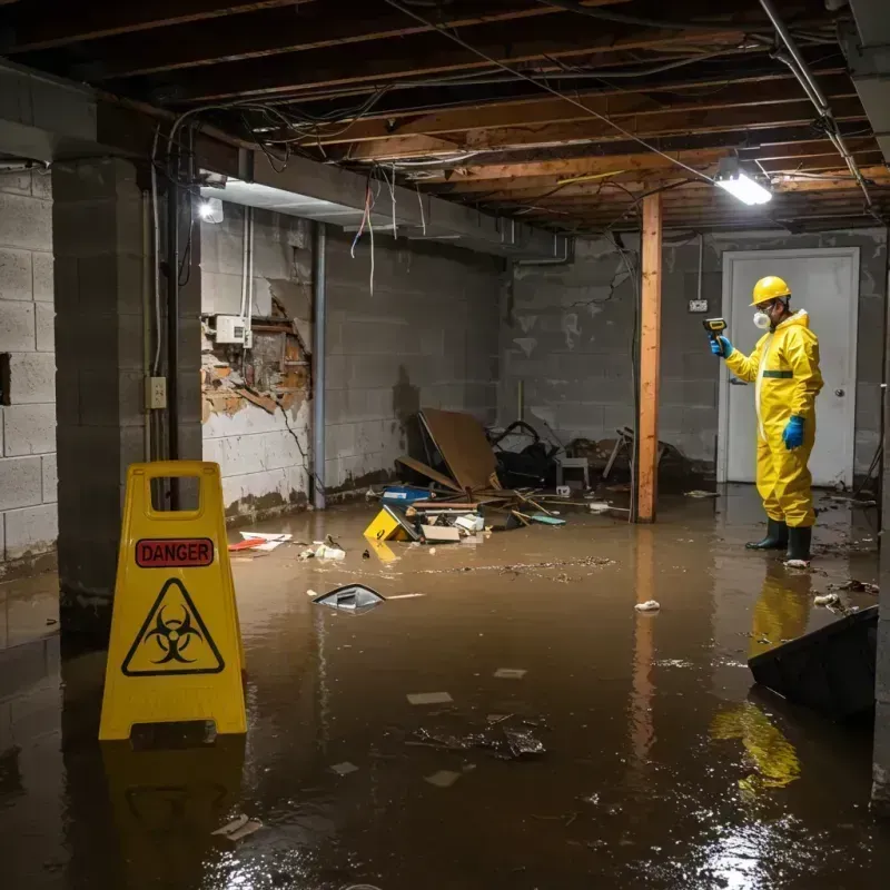 Flooded Basement Electrical Hazard in Ellettsville, IN Property