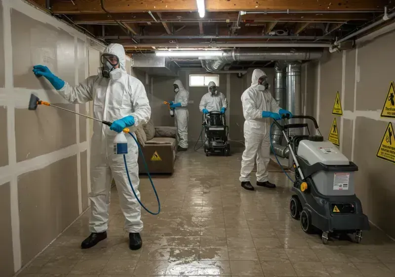 Basement Moisture Removal and Structural Drying process in Ellettsville, IN